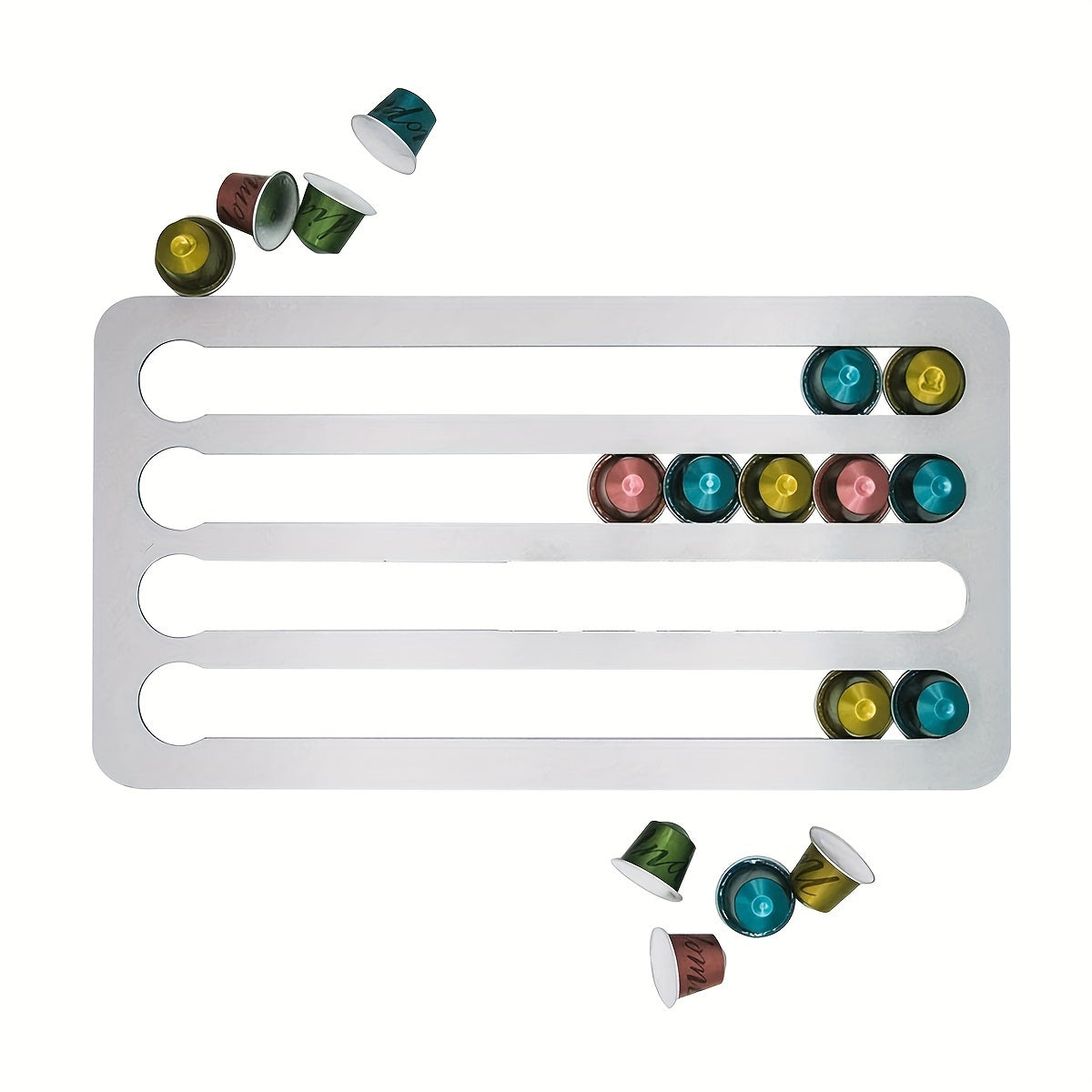 Алюминиевая настенная подставка для кофейных капсул для хранения кофейных капсул