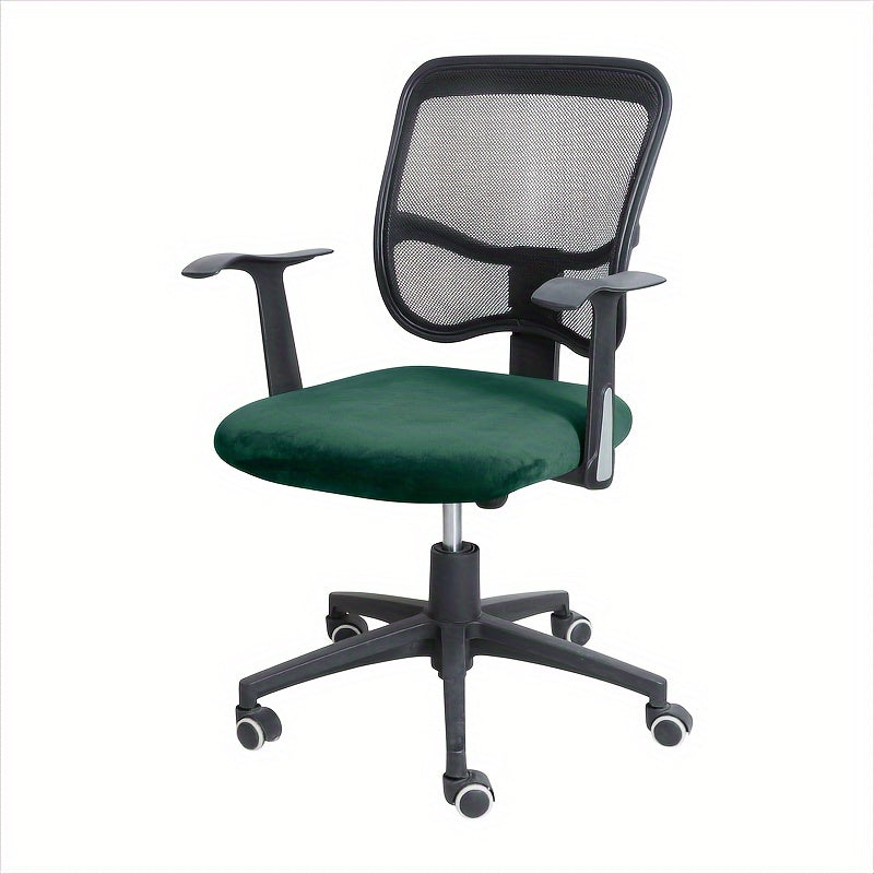 Funda de silla de terciopelo Silvery Fox con elástico y cinturón de atadura para hogar, oficina, hotel