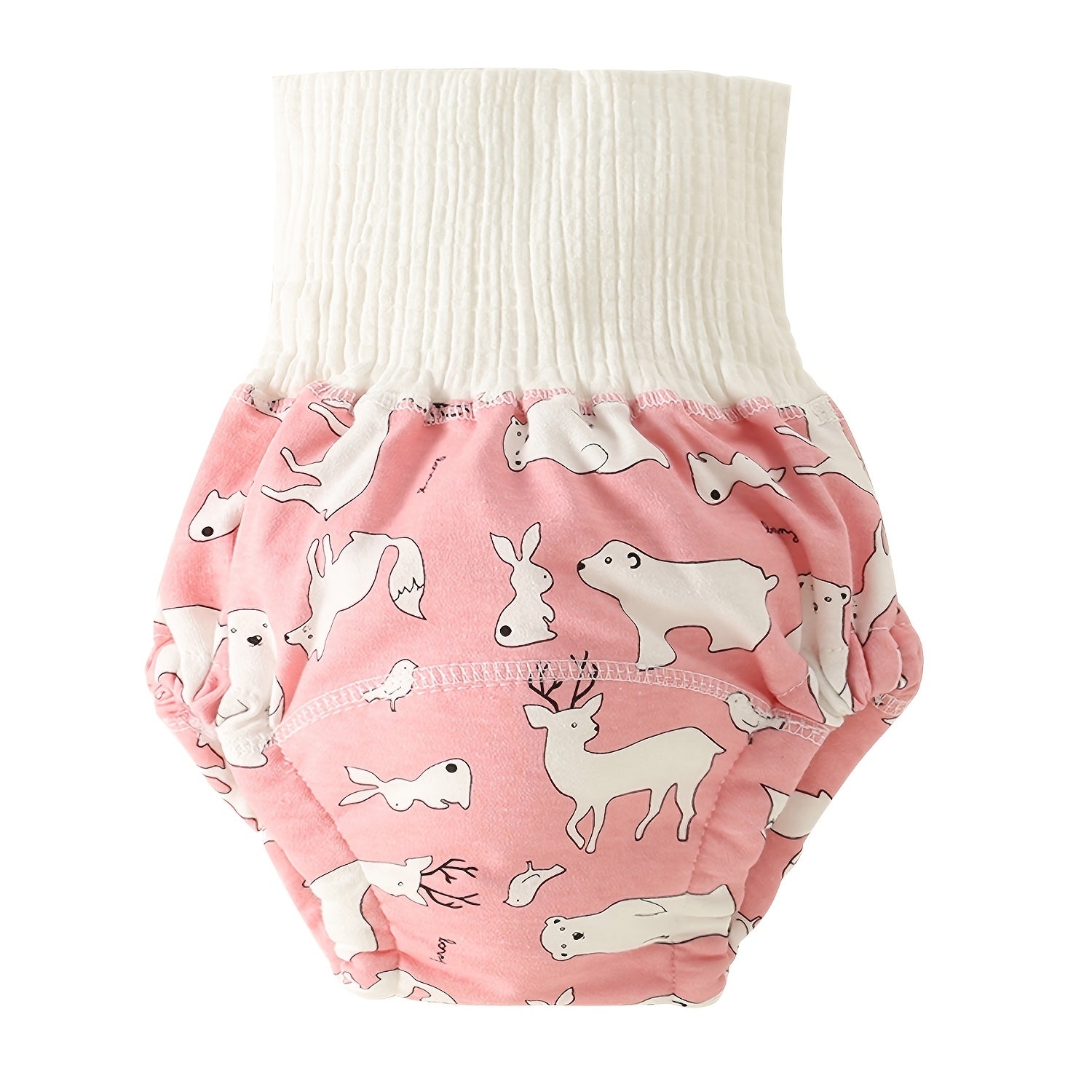 Juego de 4 pantalones de entrenamiento reutilizables para niños pequeños de tela de punto a prueba de fugas y cómodos