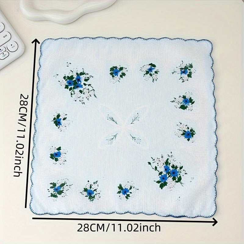 Women's Cotton Handkerchiefs 12 Pack Floral Print Lightweight for Wedding Outdoor Use