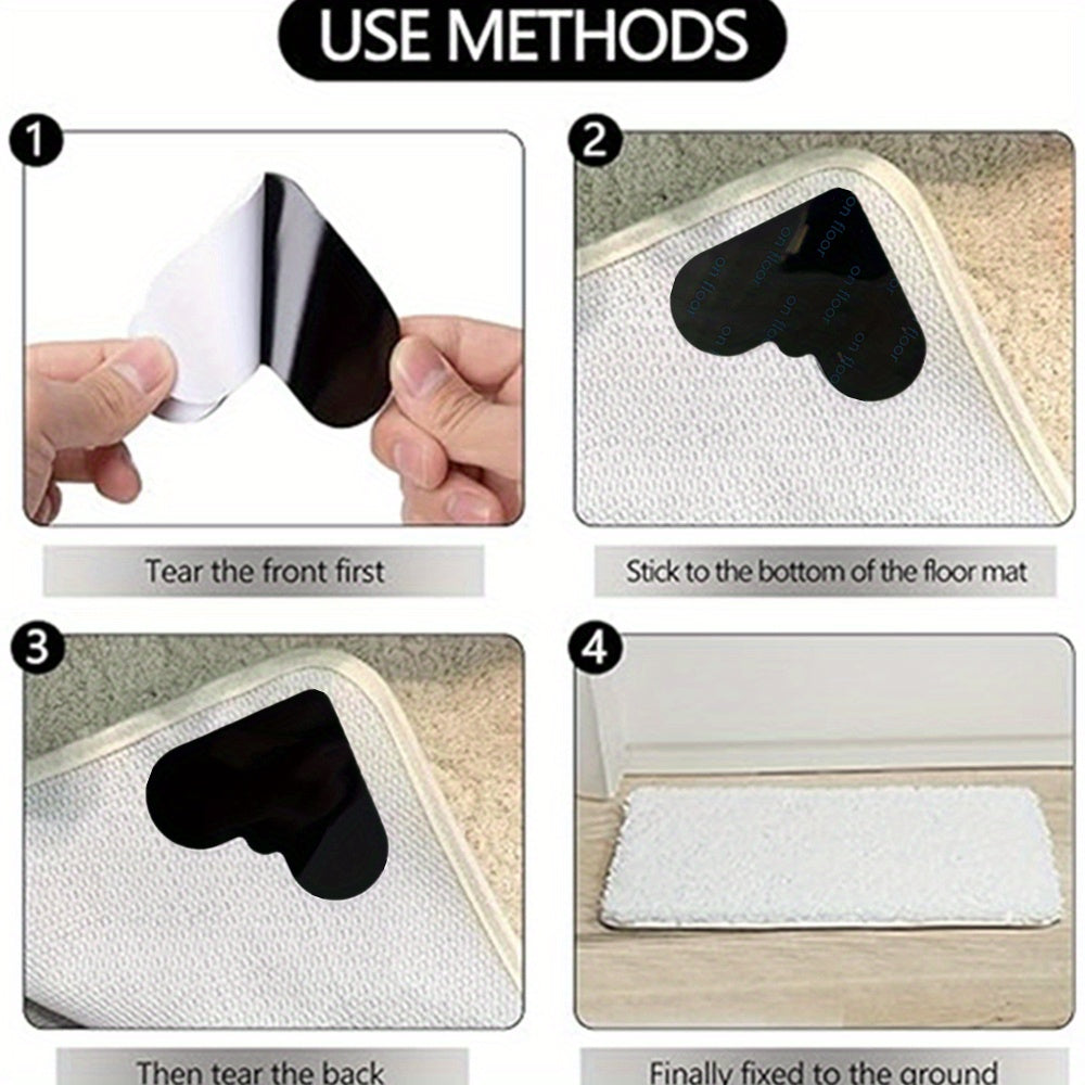 Non-Slip Carpet Grippers Sticker Set for Tiles and Wood Floors, 4-32 Pieces
