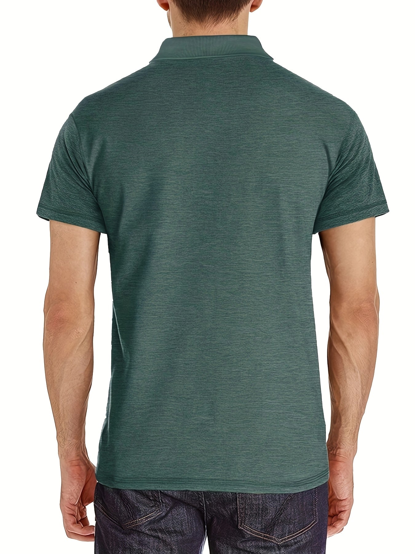 Men's Plus Size Plaid Collar Pocket T-Shirt Summer Knit Polyester