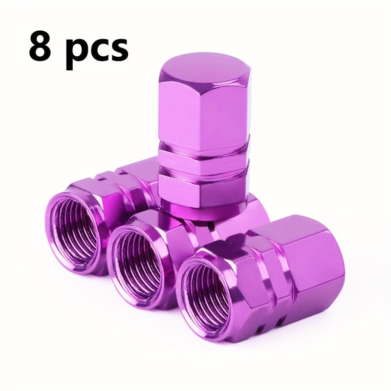 4/8 piezas de tapas de válvula de neumático de aleación de aluminio para coche, cubiertas de válvula de aire para motocicleta, accesorios para ruedas