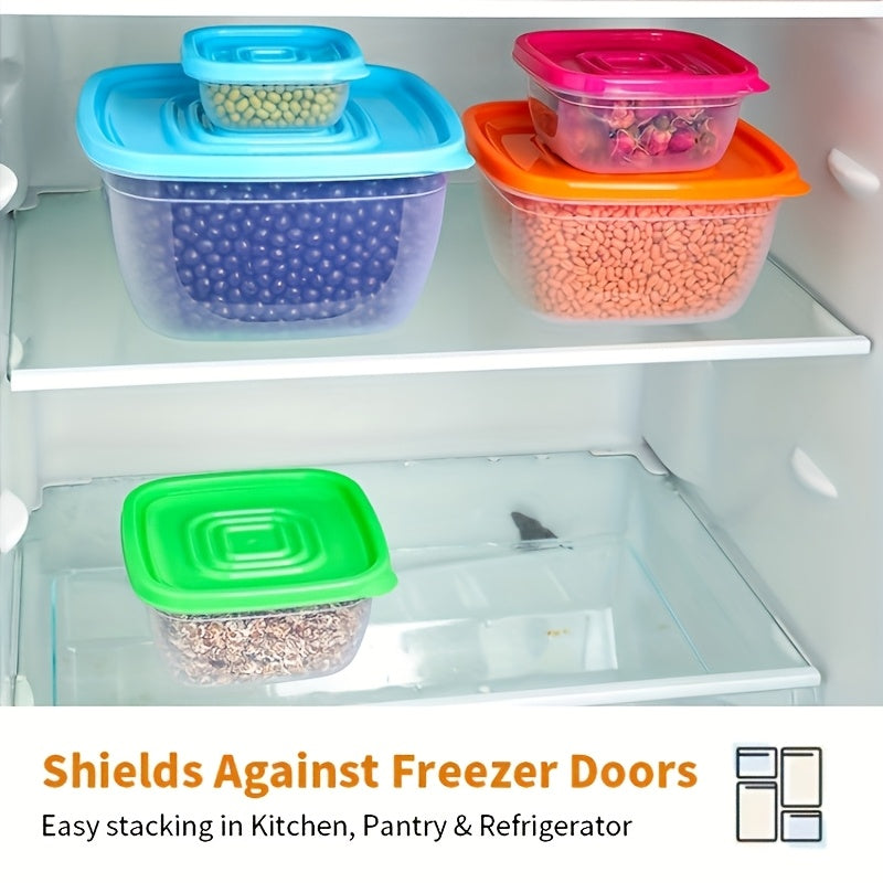 5-Piece Large Capacity Plastic Storage Containers with Lids BPA-Free Dishwasher Safe Kitchen Organizer
