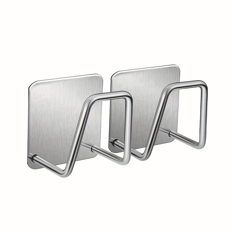 To'rt dona zanglamas po'latdan yasalgan gubka drenaj racklari, oshxonada gubkalarni saqlash va quritish uchun ideal, mato tutqichlari bilan. Oson o'rnatish uchun o'z-o'zidan yopishqoq dizayni mavjud.