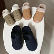 Zapatillas de invierno para mujer con suela gruesa antideslizante, lavables a mano, tela, suela de EVA