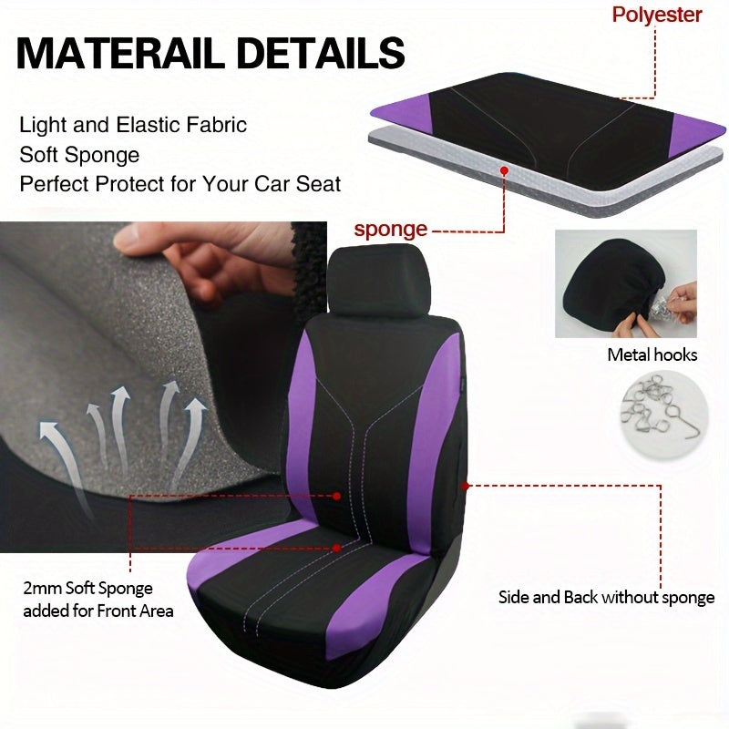 Ayollar uchun universal avtomobil o'rindiq qopqog'i to'plami, 9 ta avtomobil yostiq himoyachilari