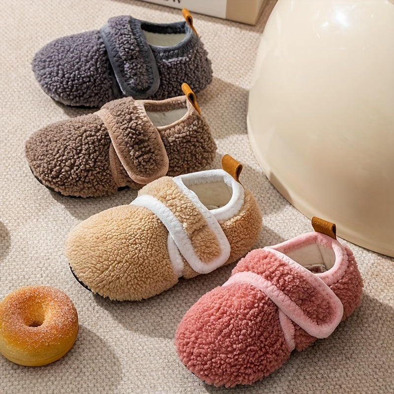 Kids' Winter Cotton Slippers for Boys and Girls Non-Slip Indoor Shoes Warm Cozy Toddler Baby