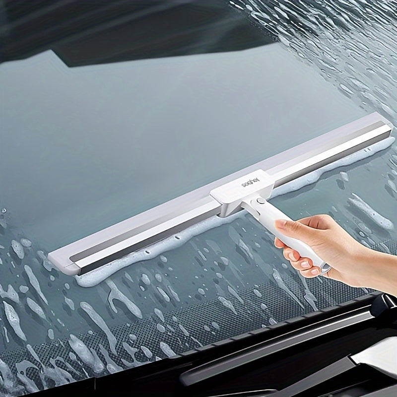 Bir parcha ko'p maqsadli silikon squeegee, sozlanadigan tutqich bilan - 154.43 sm plastik va zanglamaydigan po'latdan yasalgan supurgi, pol, deraza, devor va shisha tozalash uchun - uy, avtomobil va uy hayvonlari sochlarini olib tashlash uchun mukammal