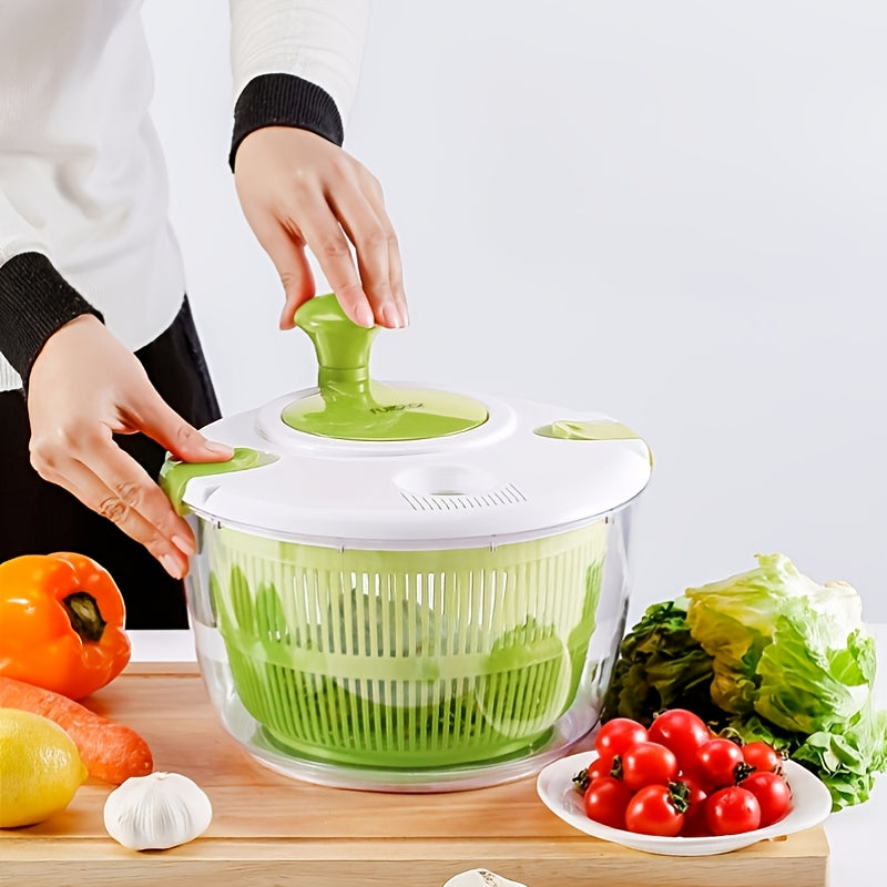 Plastic Salad Spinner Vegetable Dryer Manual No Electricity Kitchen Tool