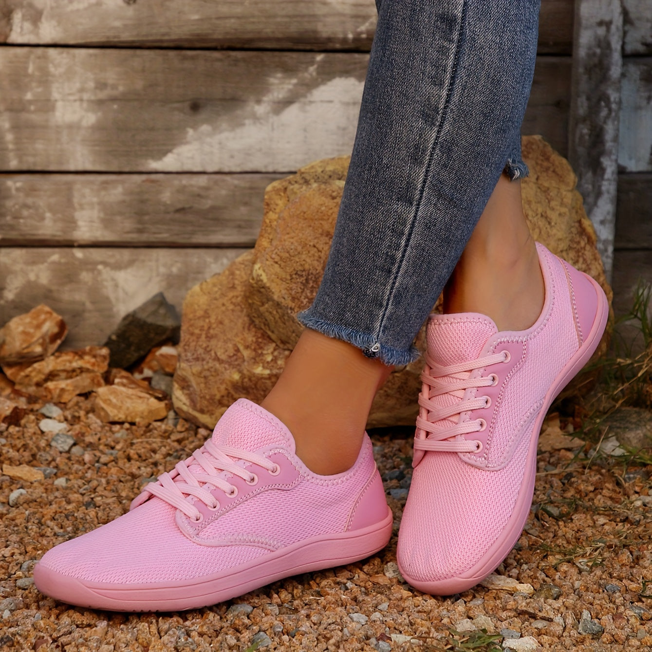 Women's Breathable Mesh Casual Walking Shoes Non-slip Rubber Sole