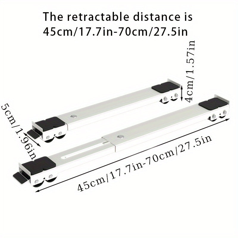 Adjustable Stainless Steel Washing Machine Stand with Non-Slip Feet 300KG Capacity