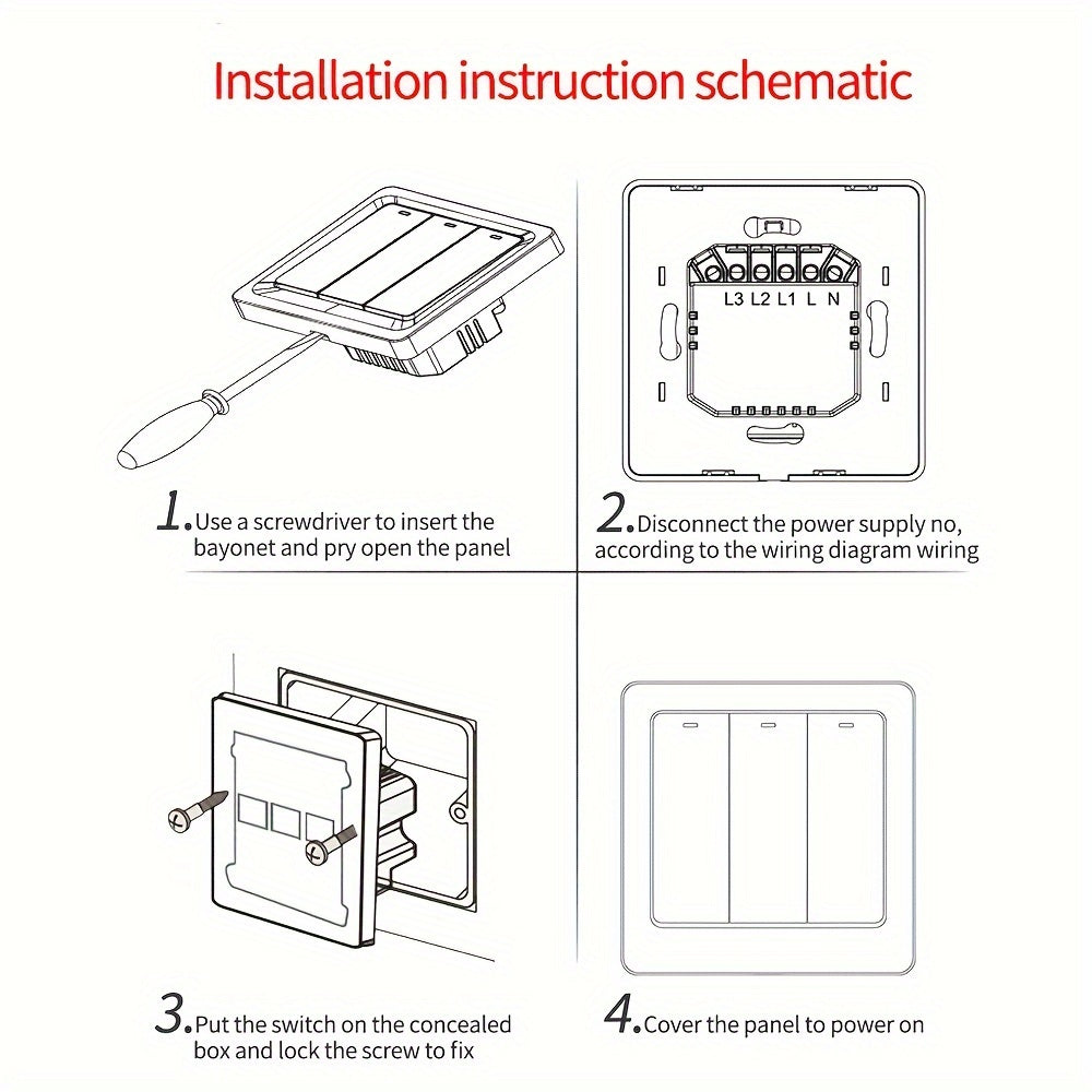 WiFi Smart Light Switch Single Pole App Voice Control Neutral Wire Required