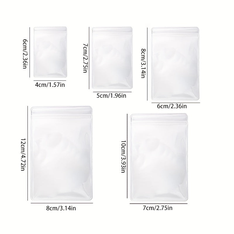 Набор из 30 прозрачных ПВХ-кошельков для украшений с застежкой-зиплок для хранения серег, ожерелий и браслетов