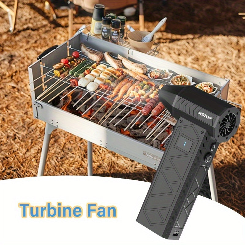 Ручной турбореактивный воздушный насос - перезаряжаемый через USB, черный, портативный вентилятор