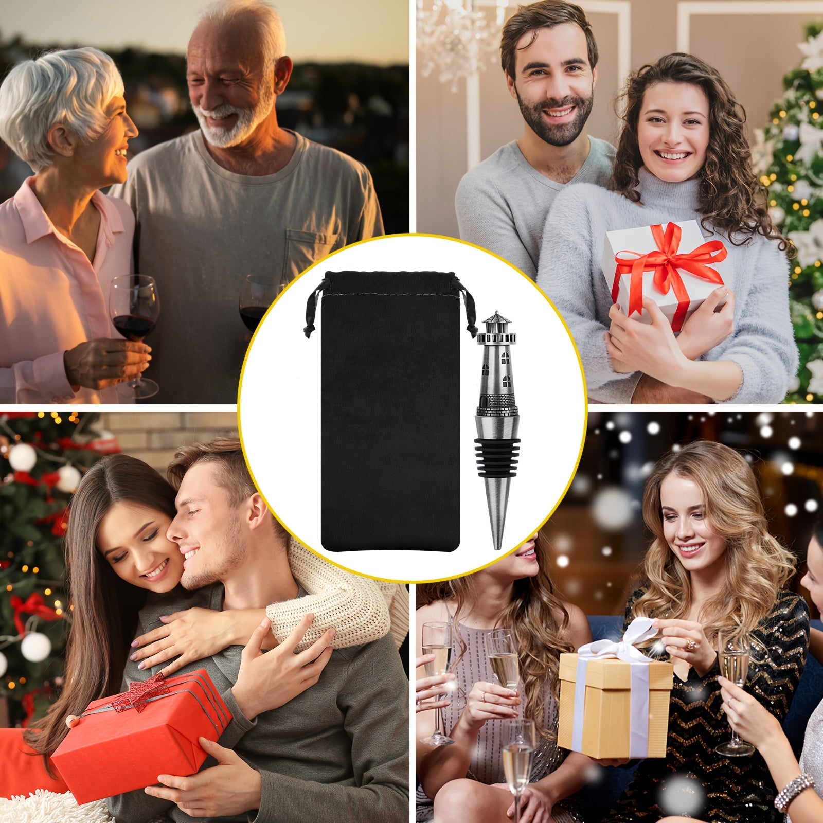 Nautical Lighthouse Wine Stopper Champagne Saver Gift for Pharos Lovers