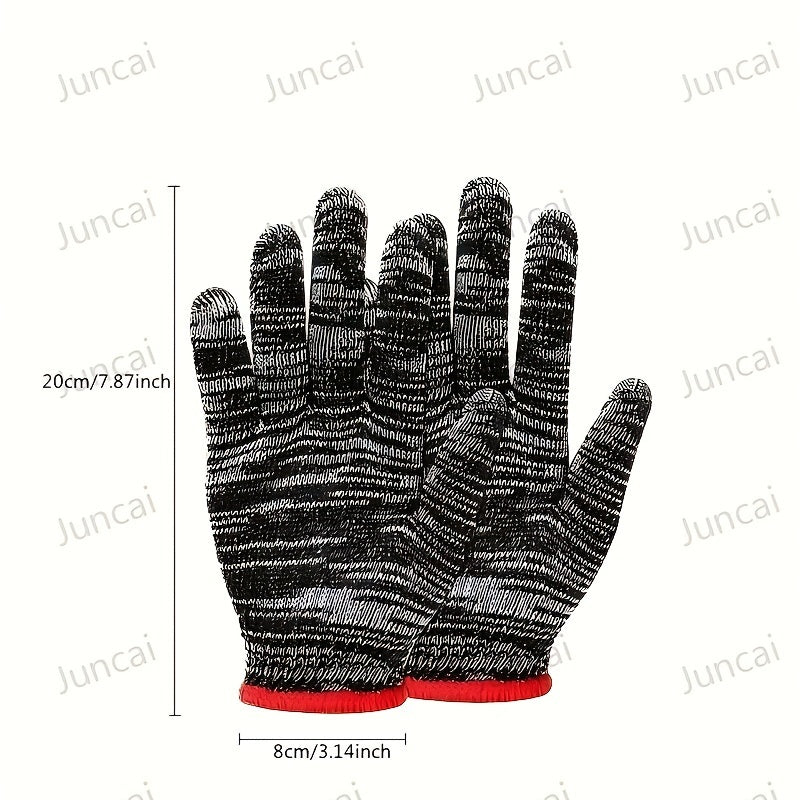 12 Pairs Breathable Thin Abrasion-Resistant Work Gloves for Gardening