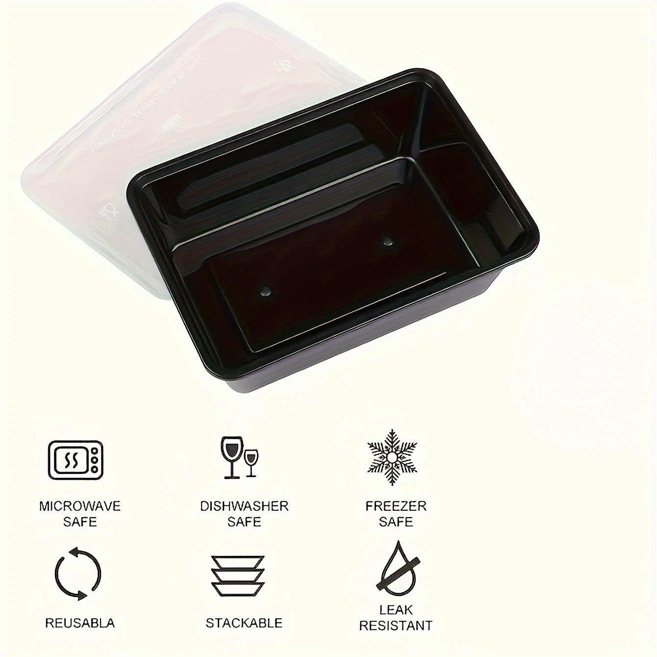 30 Disposable Food Containers with Lids for Meal Prep and Takeout