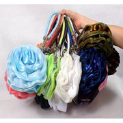Silk Three-Dimensional Flower Handbag for Evening Dresses and Parties
