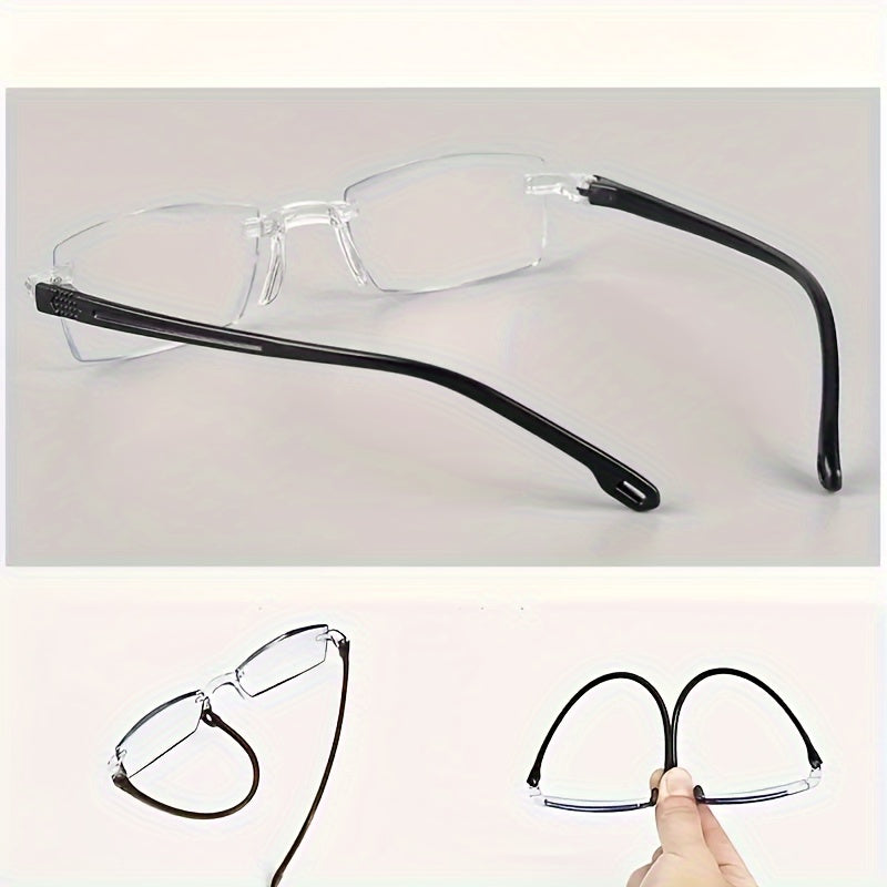 Set of 3 Unisex Reading Glasses with Double-Light Technology for Near and Far Vision