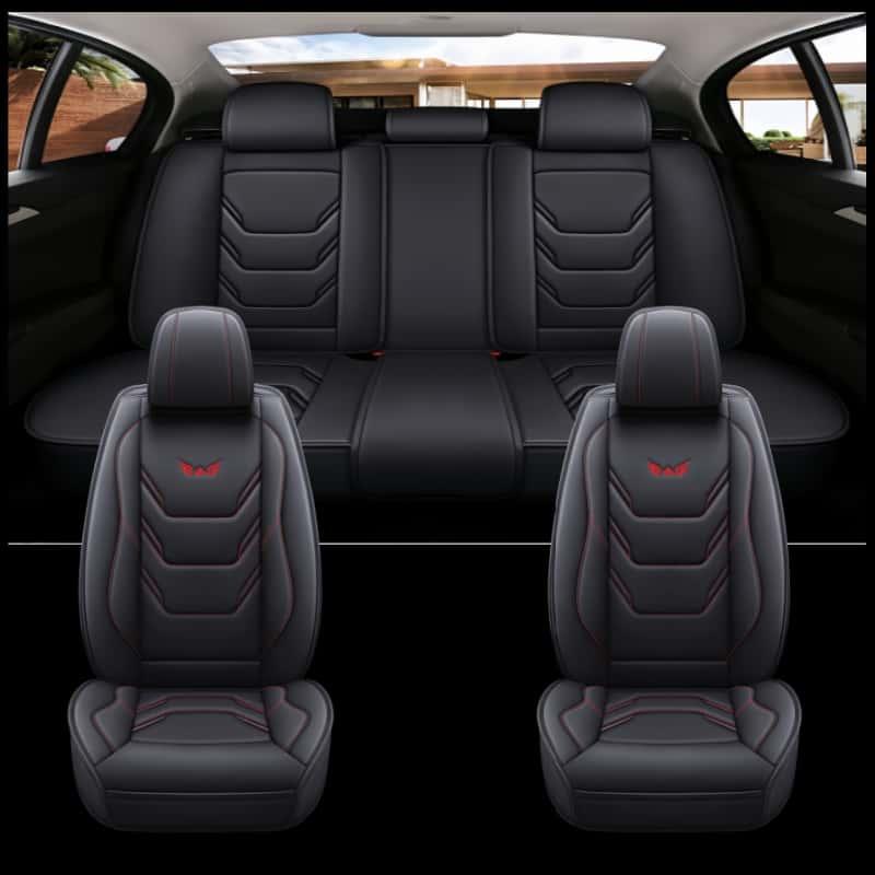 All-Season Premium PU Leather Car Seat Covers Universal Fit for Front and Rear