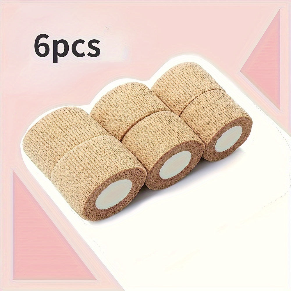 Set of 6 Self-Adhesive Elastic Bandages for Sports Medical Injury Support
