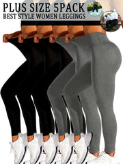 Leggings de mujer de talla grande y alta cintura para entrenamiento, yoga y running