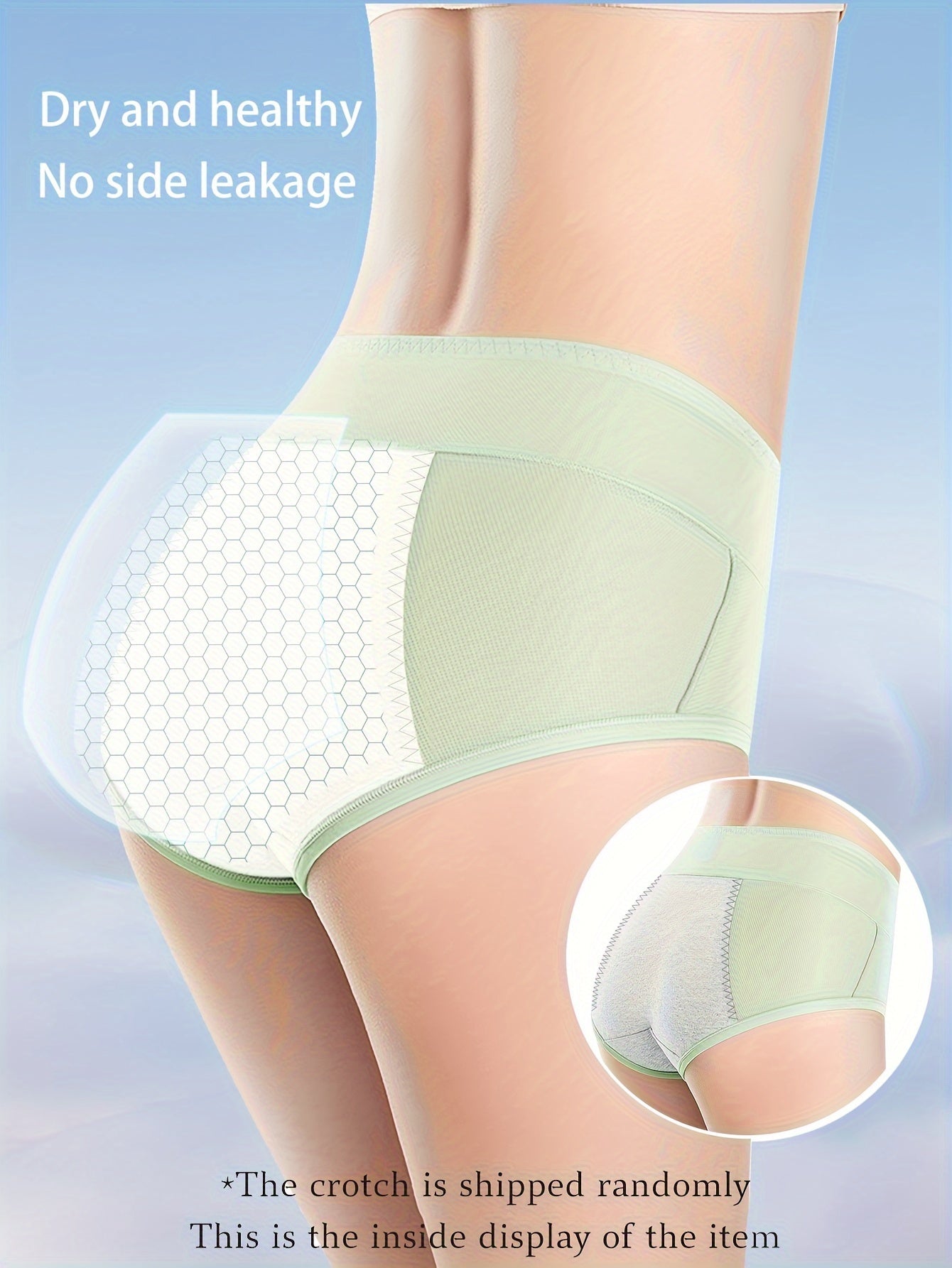 Breathable Ice Silky Menstrual Panties for Women Leak-Proof Postpartum and Period Use 3 Pack