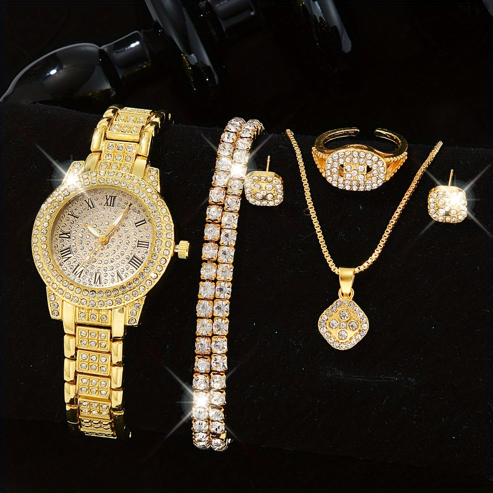 Set of 7 Women's Quartz Wristwatches with Trendy Styles
