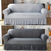 Эластичный чехол для дивана с юбкой, универсальный для всех сезонов, подходит для гостиной, офиса и домашнего декора.