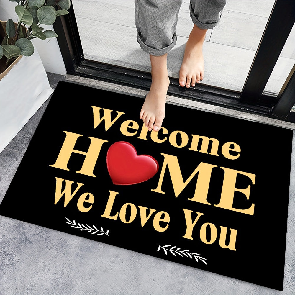 Welcome Home Door Mat Indoor Outdoor Non-Slip Rug RV Patio Carpet