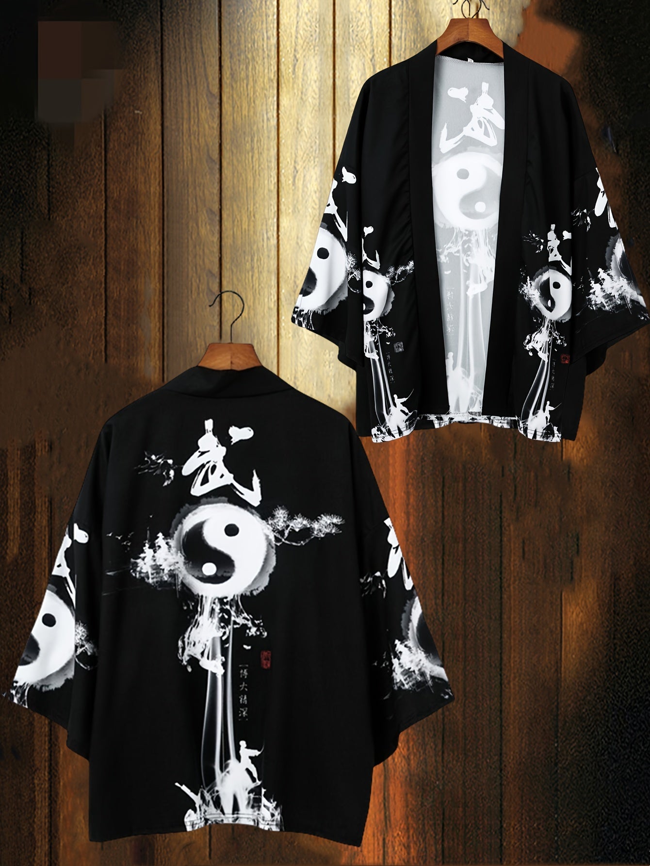 Loose Fit Tribal Pattern Cardigan for Men Women and Couples Polyester All-Season Casual Wear