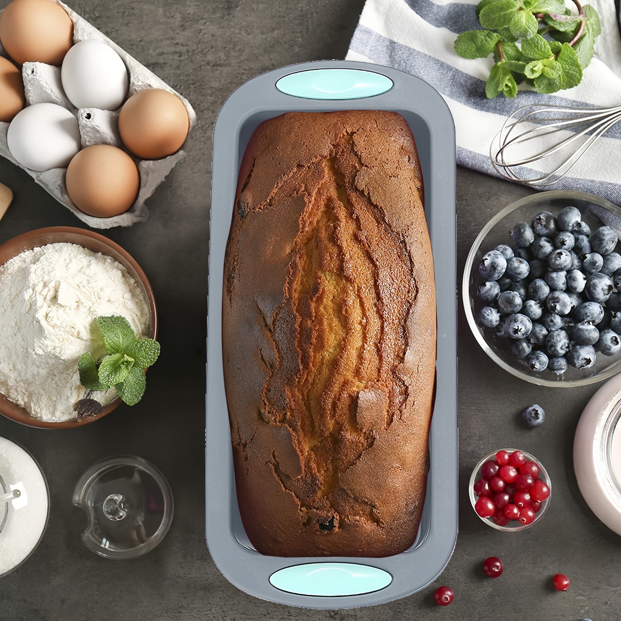 Silicone Baking Set 45 Pieces Nonstick Bakeware for Cookies Cakes Muffins