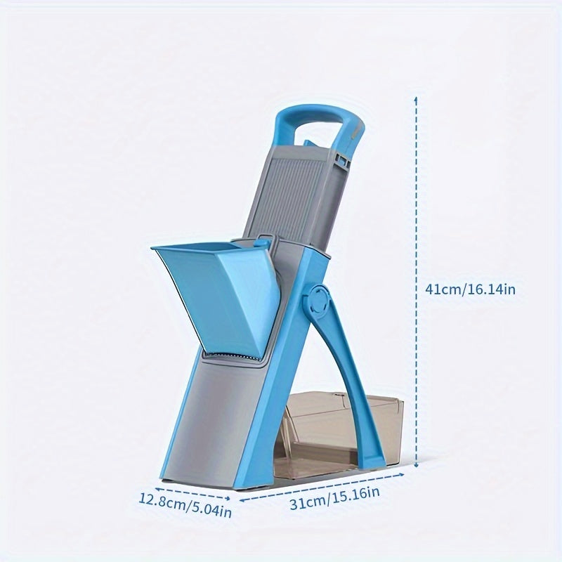 Multi-Function Vegetable Cutter with Adjustable Blades and Non-Slip Base