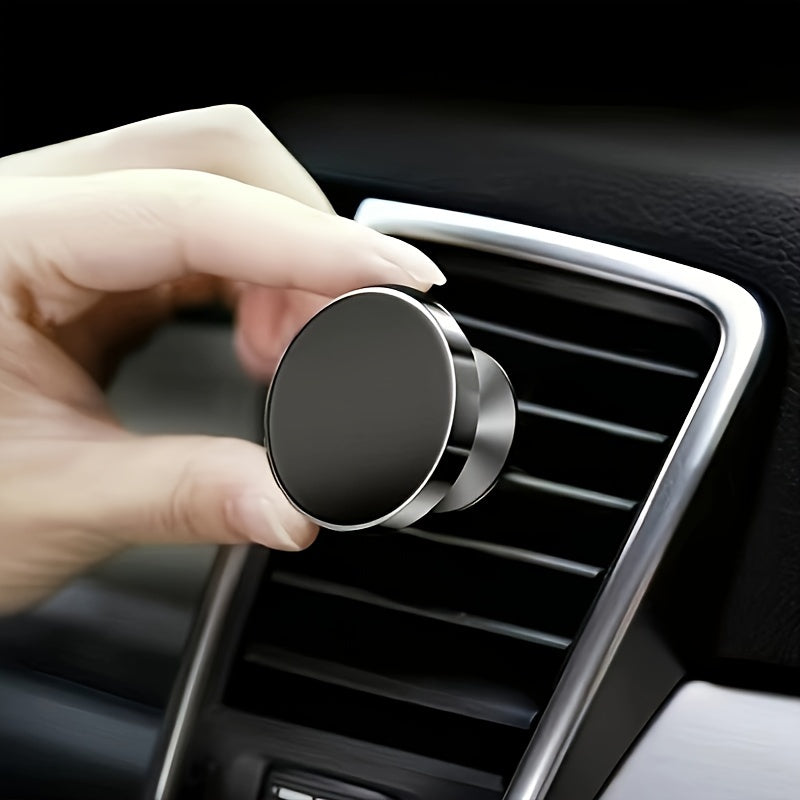 Soporte para teléfono en rejilla de ventilación de coche de aleación de aluminio universal, rotatorio para navegación