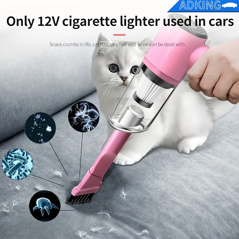 Aspiradora de mano para coche de 12V para pelo de mascotas, polvo y migas