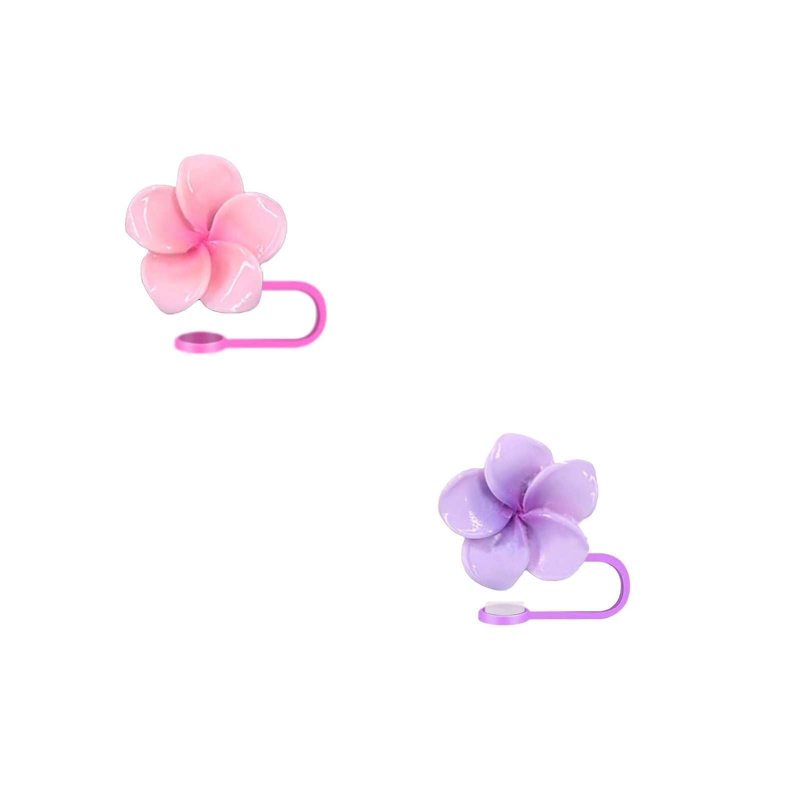 Tapones de silicona de grado alimentario para pajillas en forma de flor para vasos de 30oz y 40oz, set de 2 o 4