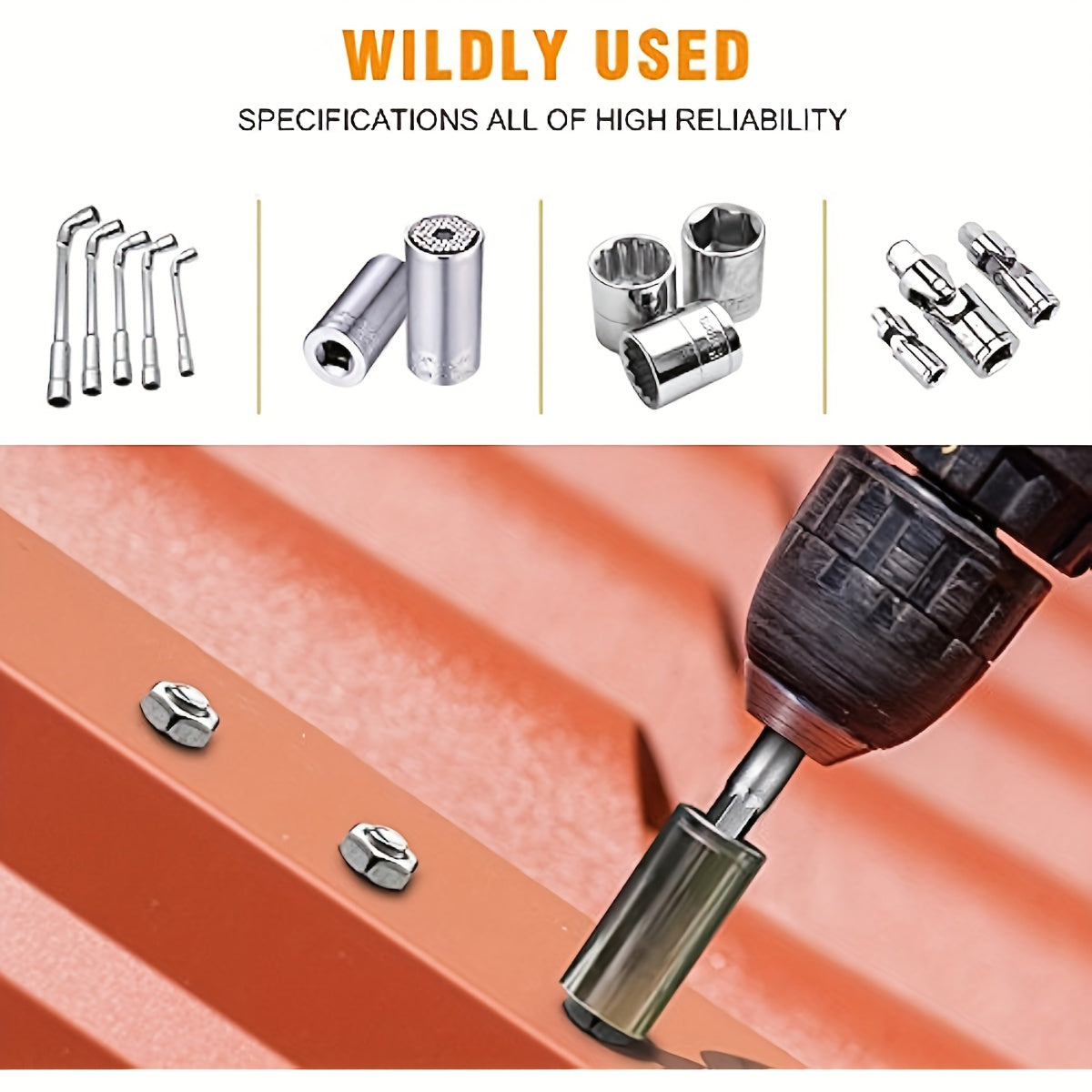 3-Piece Impact Socket Adapter Set, Color Coded, Alloy Construction