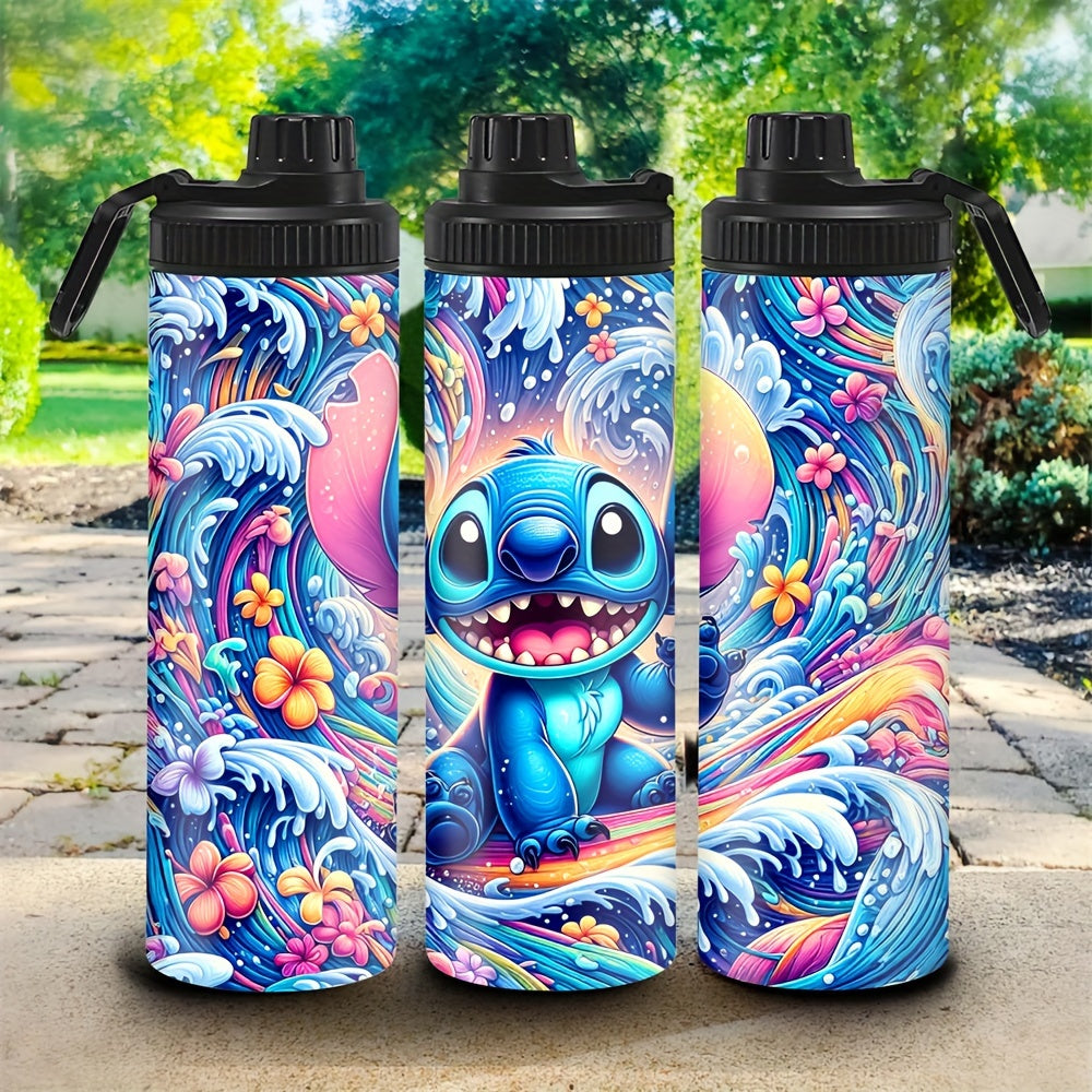 Blue Cartoon Character Stainless Steel Travel Mug for Cold Hot Beverages