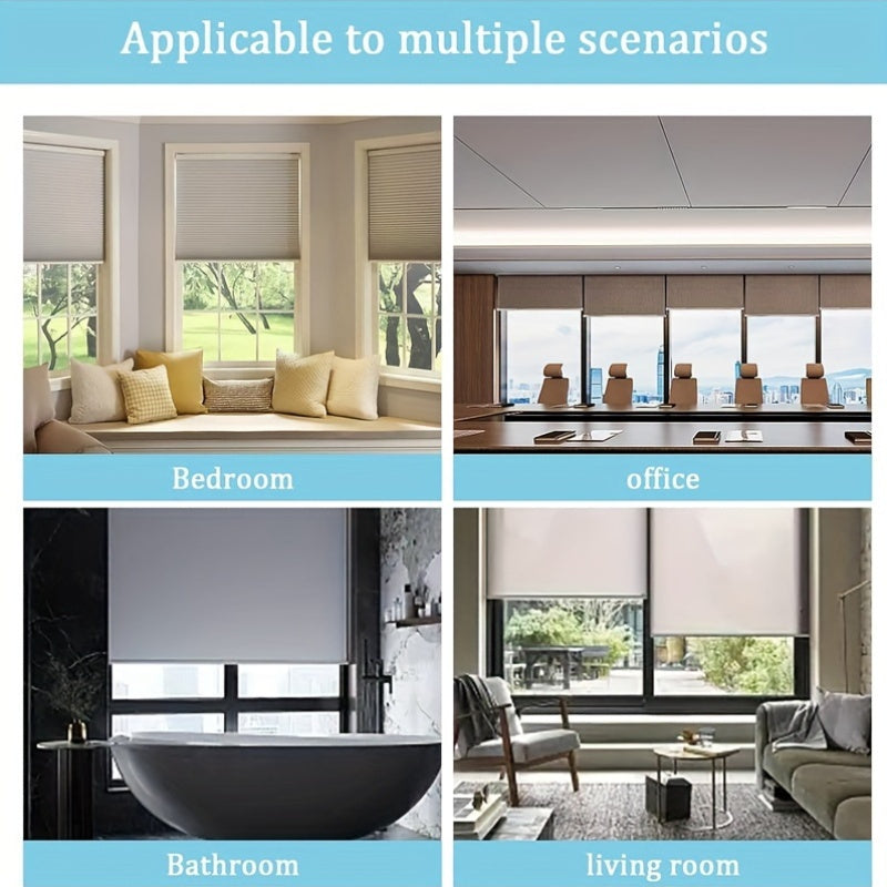 2 Sets of 17mm Roller Blinds with 6 Pieces Per Set for Windows