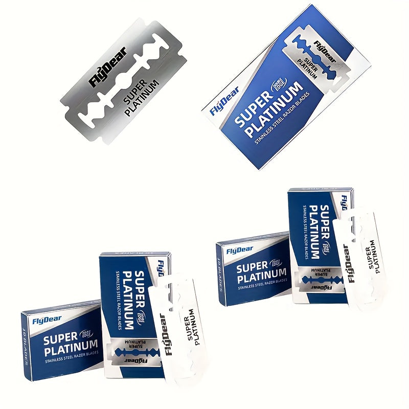 Men's Stainless Steel Double-Sided Razor Blades for Shaving and Hairdressing