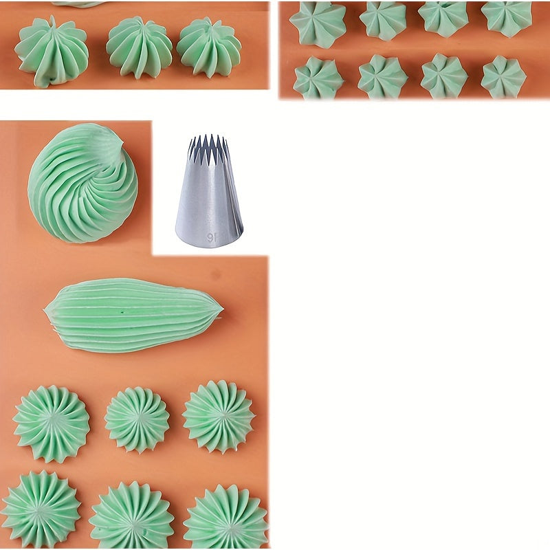 Set of 5 Large Flower-Shaped Piping Tips for Cake and Cookie Decorating