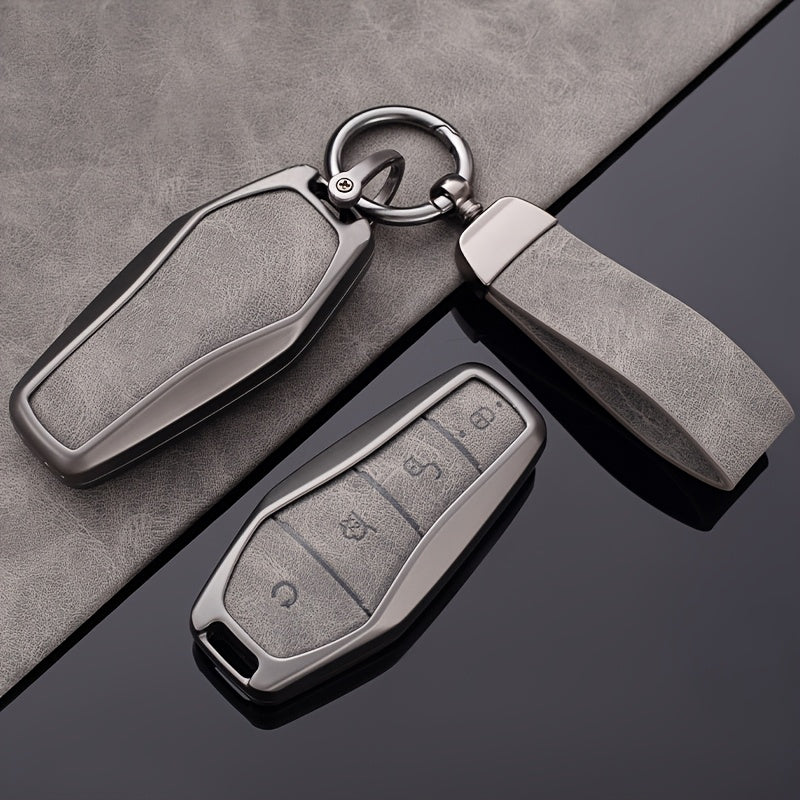 Car Key Cover Shell for EV Fob Alloy Style Key Case Durable Protector
