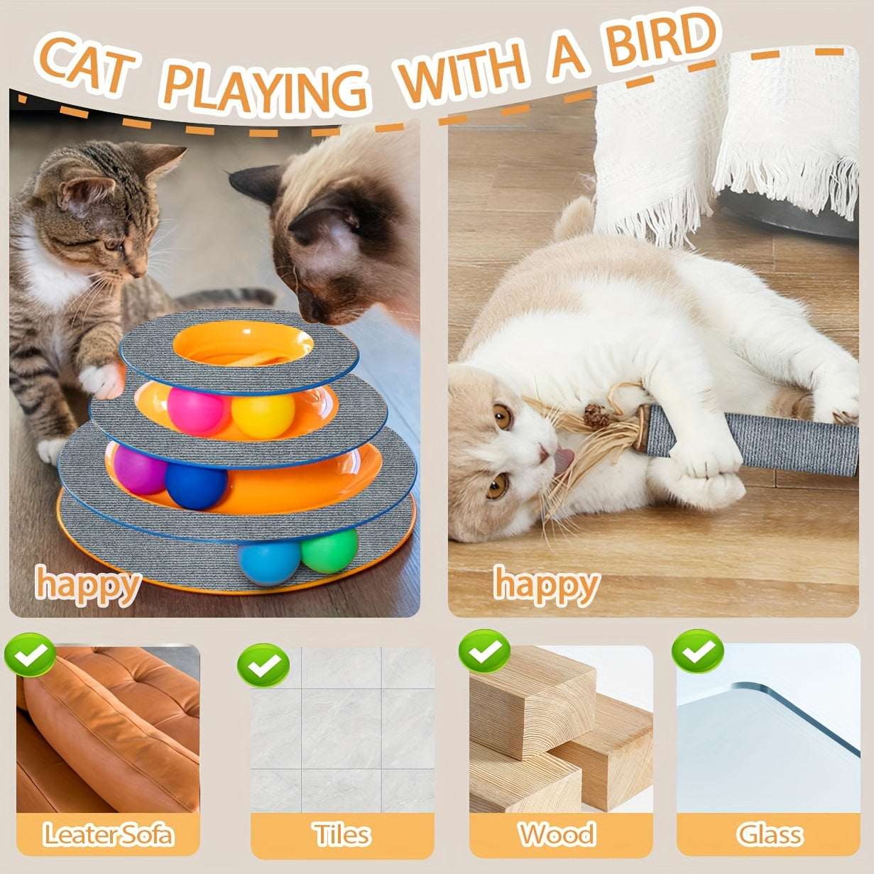 Прочная коврик из полиэстера для царапания кошек для защиты мебели и ухода за когтями