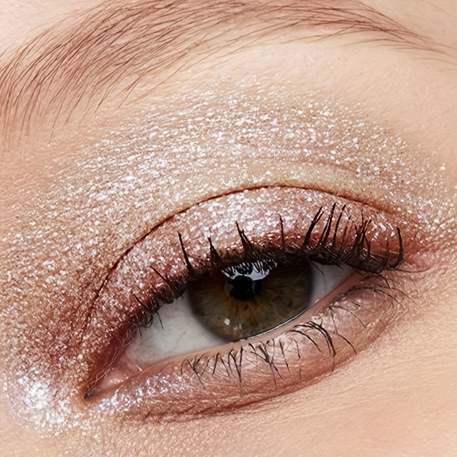 Women Sparkle Eyeshadow Pencil Glitter Finish Eye Makeup Brown