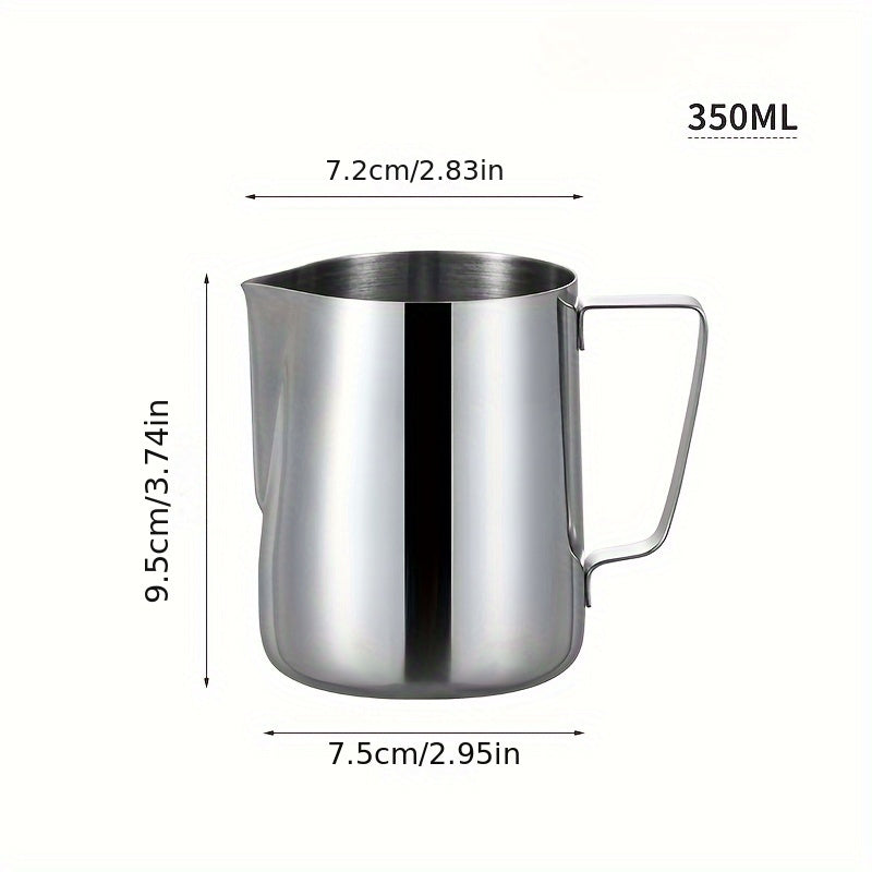 600ml Stainless Steel Handheld Milk Frother Pitcher for Latte Cappuccino Espresso