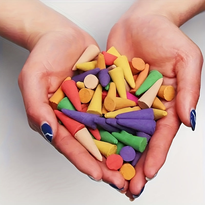 50, 100 или 200 шт. сандалового дерева, смешанной розы, лаванды, жасмина и других натуральных ароматов для йоги, медитации, учебных комнат, праздничной атмосферы и декора помещений.