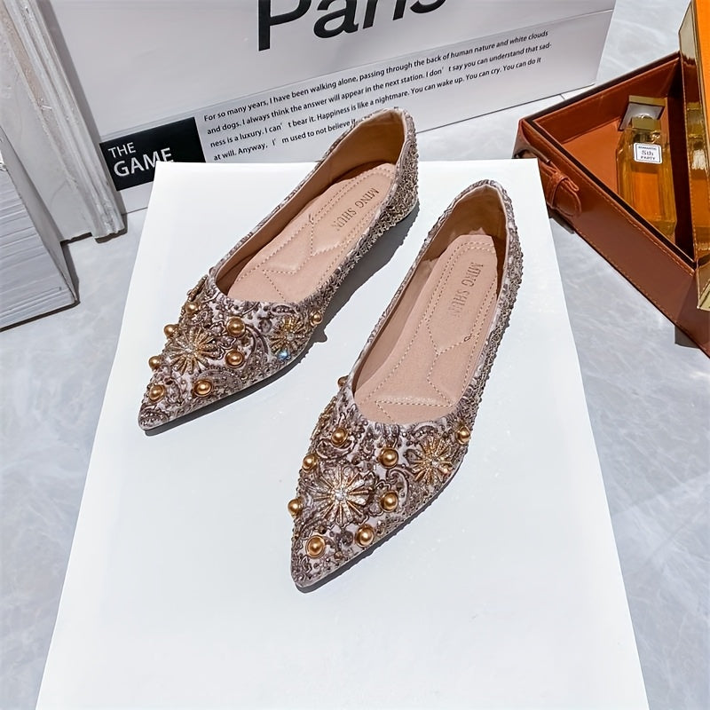 Ayollar uchun charmli burunli baland oyoqli qulay kiyinadigan poyabzal