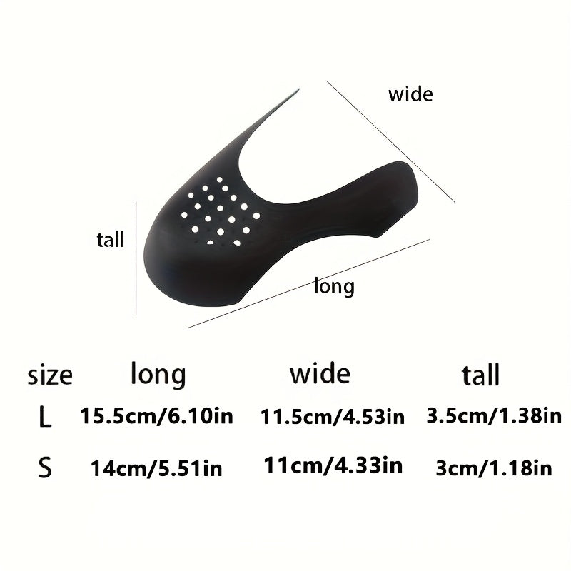 2 Pairs Anti-Wrinkle Shoe Stretchers for Sneakers Black White