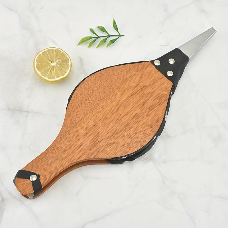 Ручной деревянный воздуходув с удлиненной ручкой и прочной металлической насадкой, каминный насос для гриля-барбекю, кемпинга, дровяной печи и предметов первой необходимости для приготовления пищи на открытом воздухе.